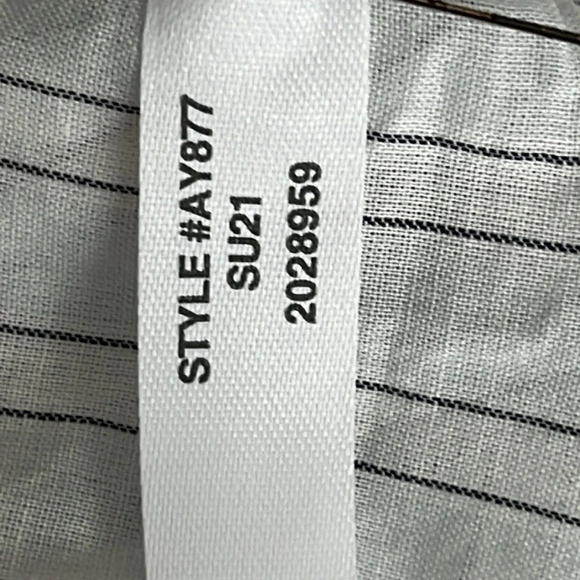 J. Crew Tie Waist Cotton Voile Midi Dress in Sheer Blue Deck Stripe - Size 12 - Picture 12 of 14